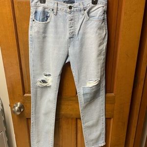 Levi’s Made & Crafted High Waist Straight Leg Jeans - distressed Size 29